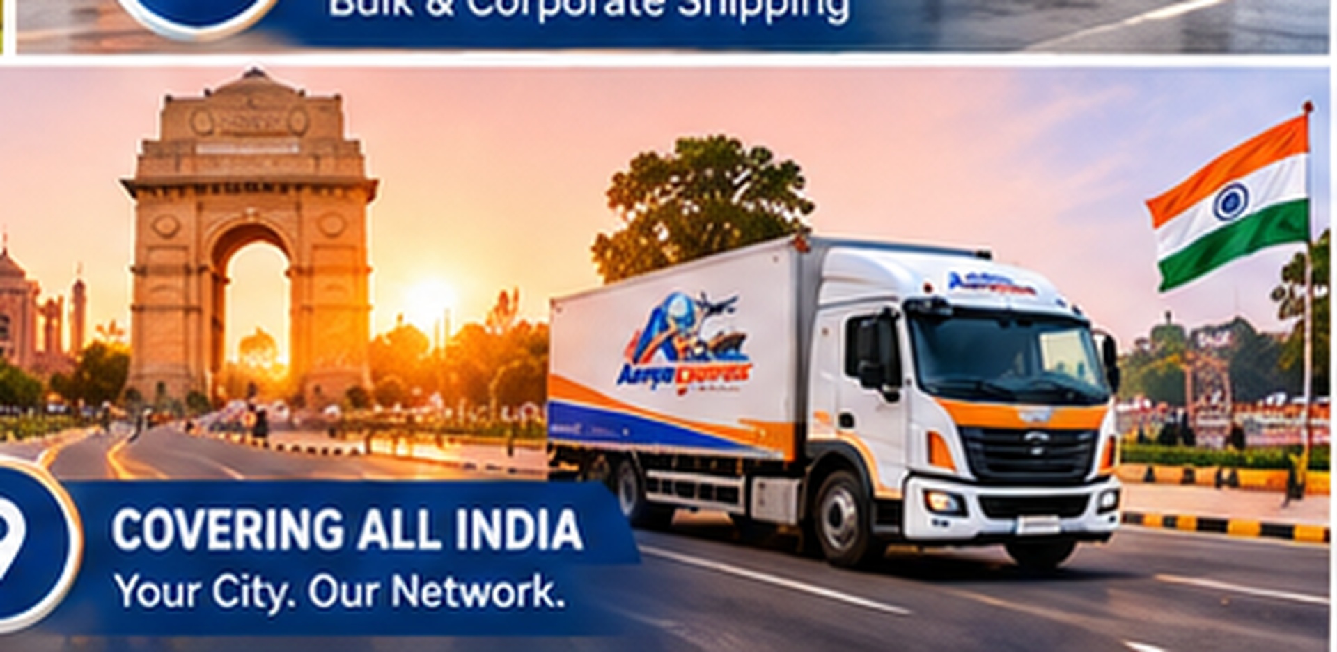 AergoExpress logistics truck and warehouse